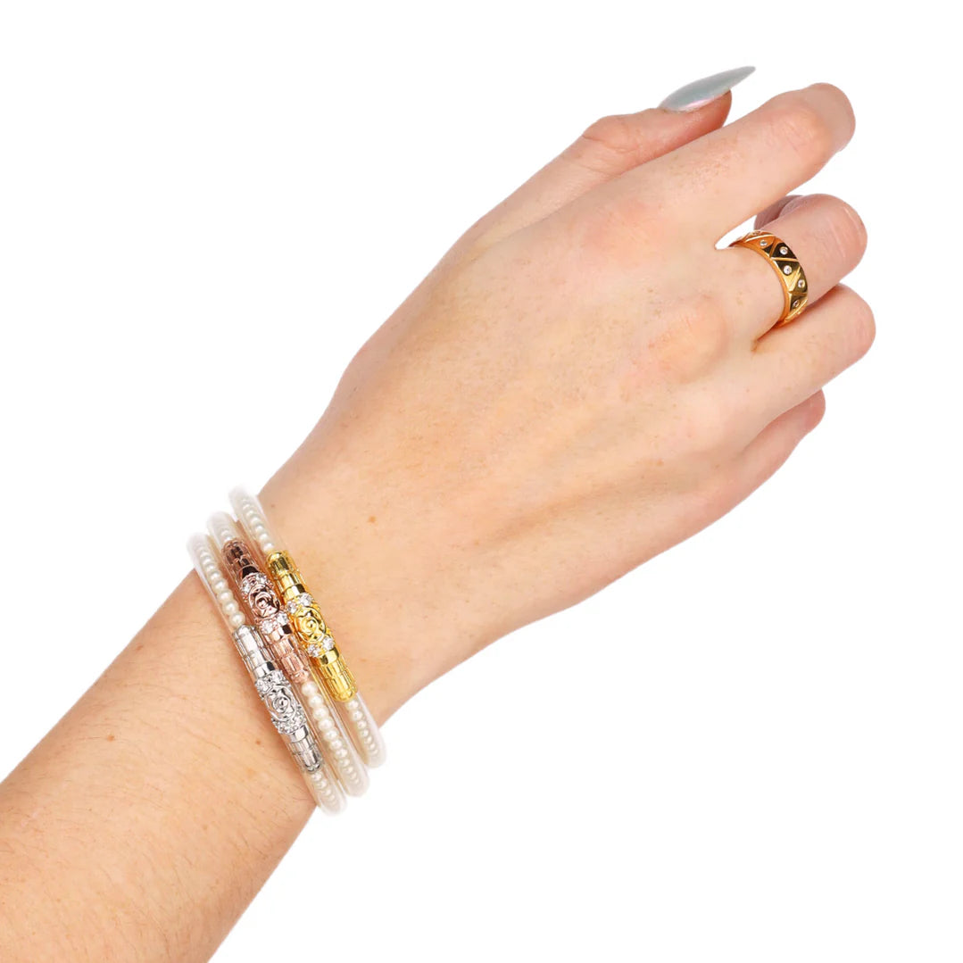 BuDhaGirl Three Queens All Weather Bangles Pearl