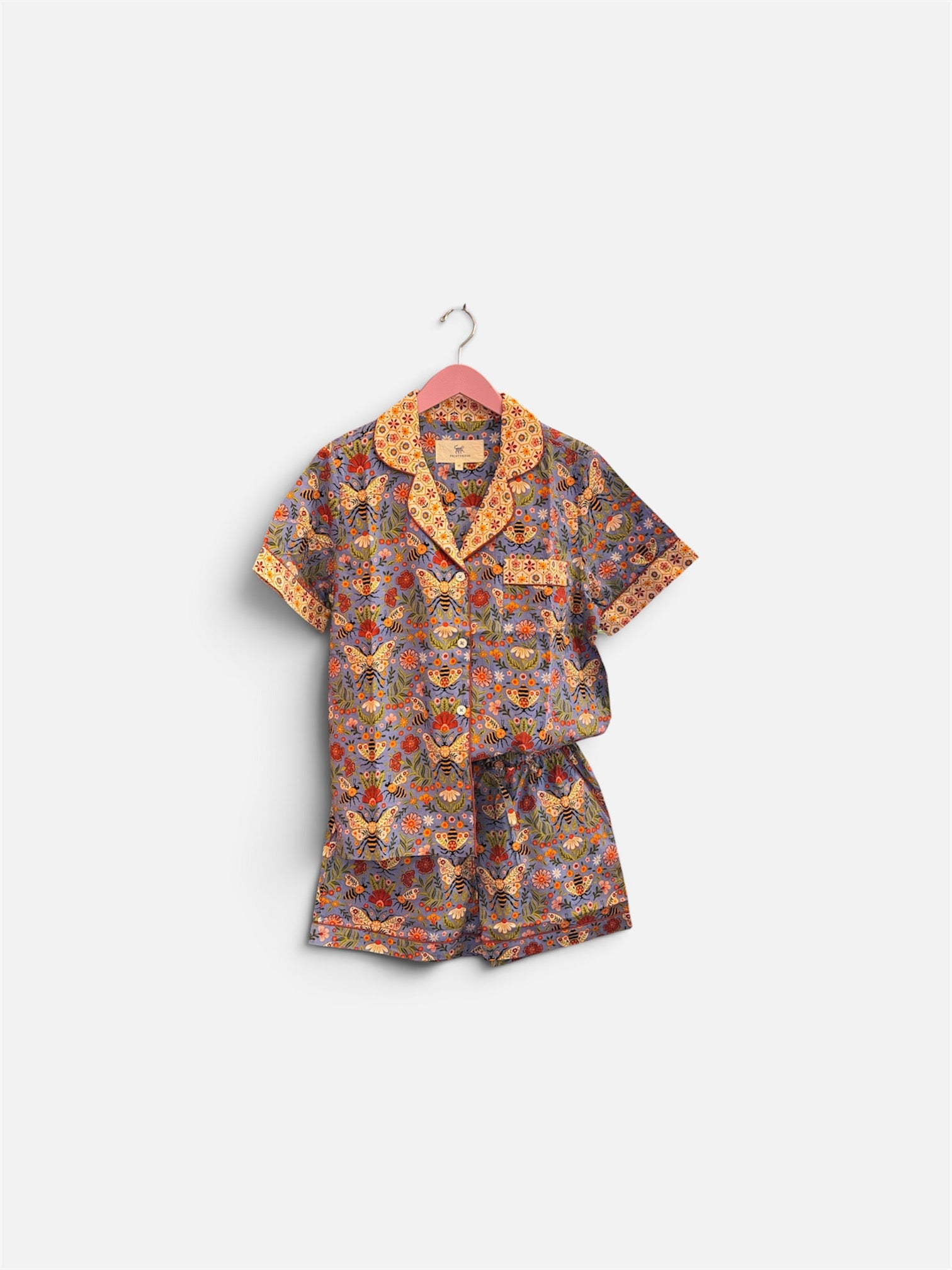 Printfresh Short PJ Set in Bee Tapestry