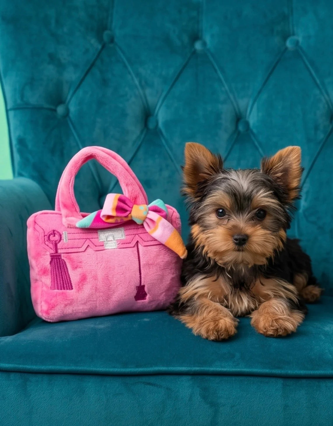 The Barkin Bag Plush Chew Toy Chic Doggie
