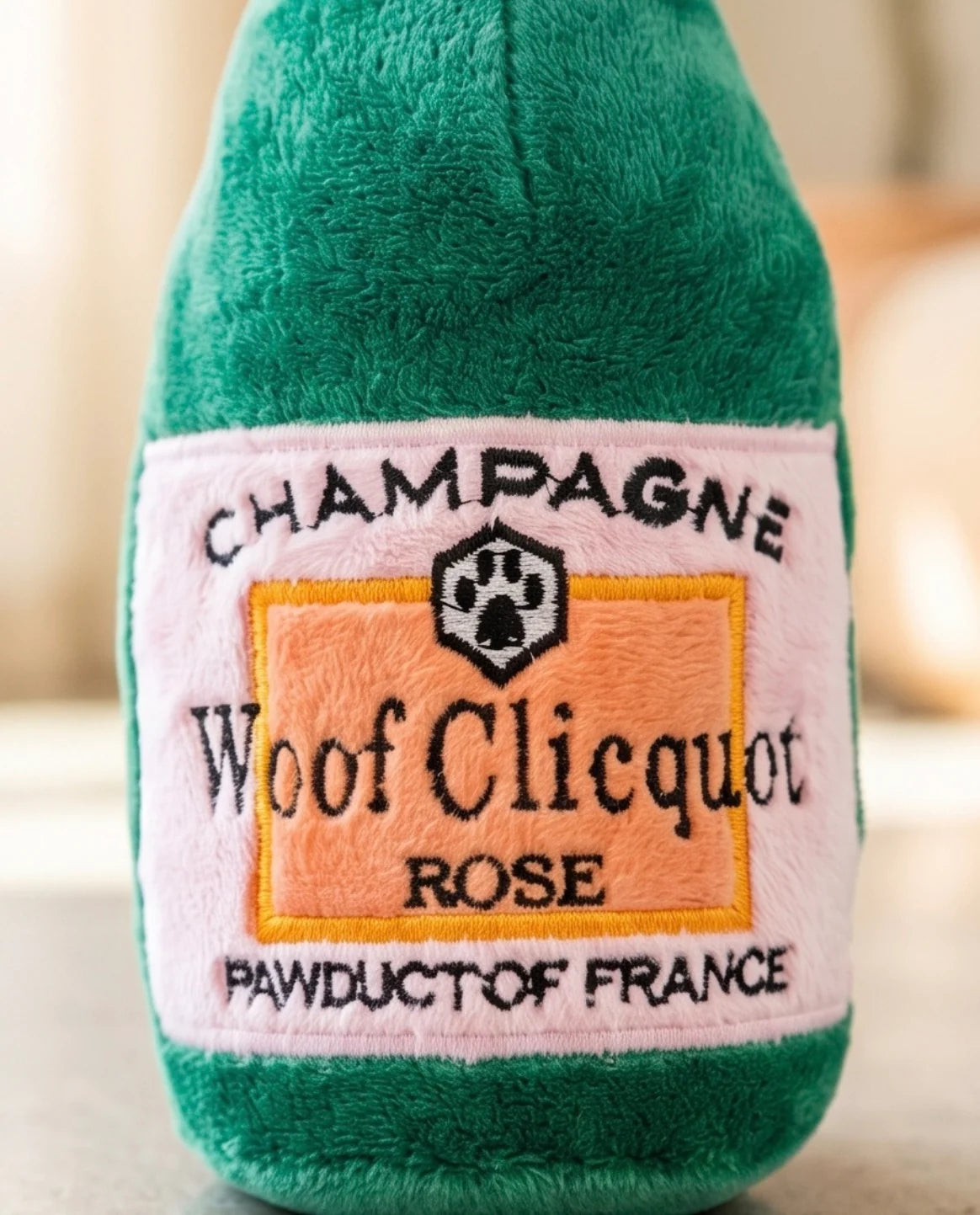 Woof Clicquot Rose' Plush Dog Toy