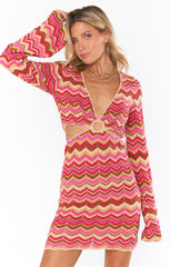 Show Me Your Mumu Carlo Cutout Dress Horizon Stripe Knit