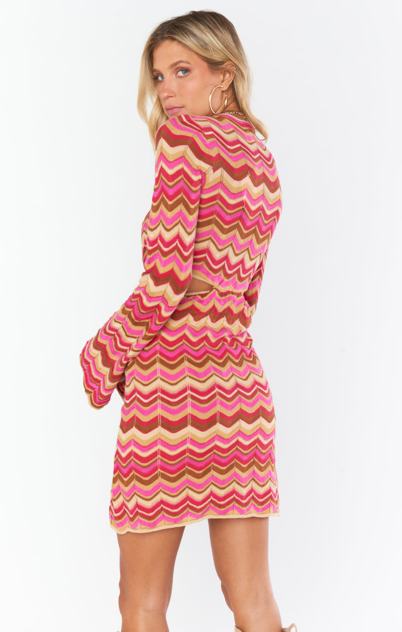 Show Me Your Mumu Carlo Stripe shopgirligirl Cutout Knit Horizon | Dress