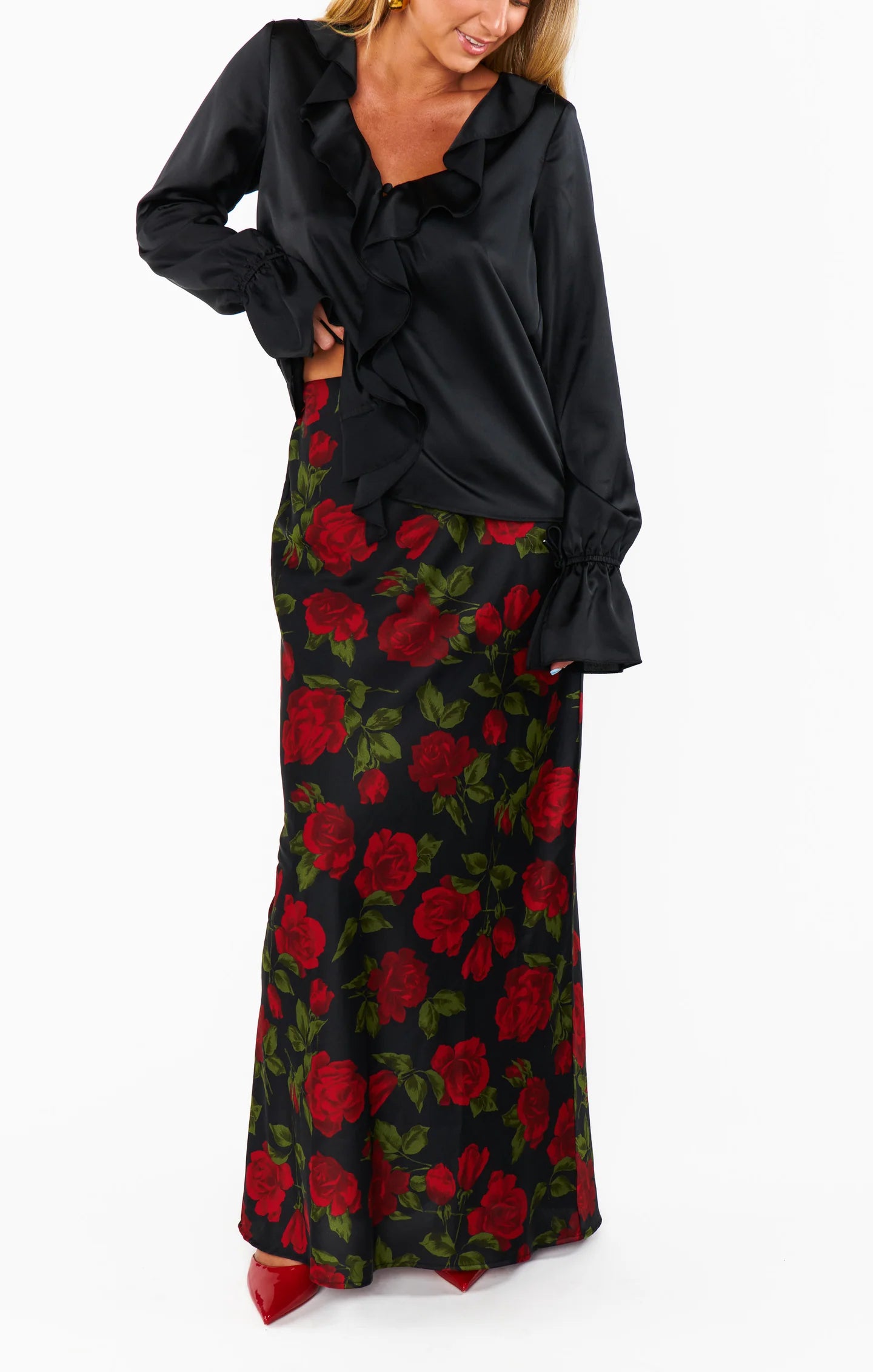 Show Me Your Mumu Maci Maxi Skirt Send Me Roses