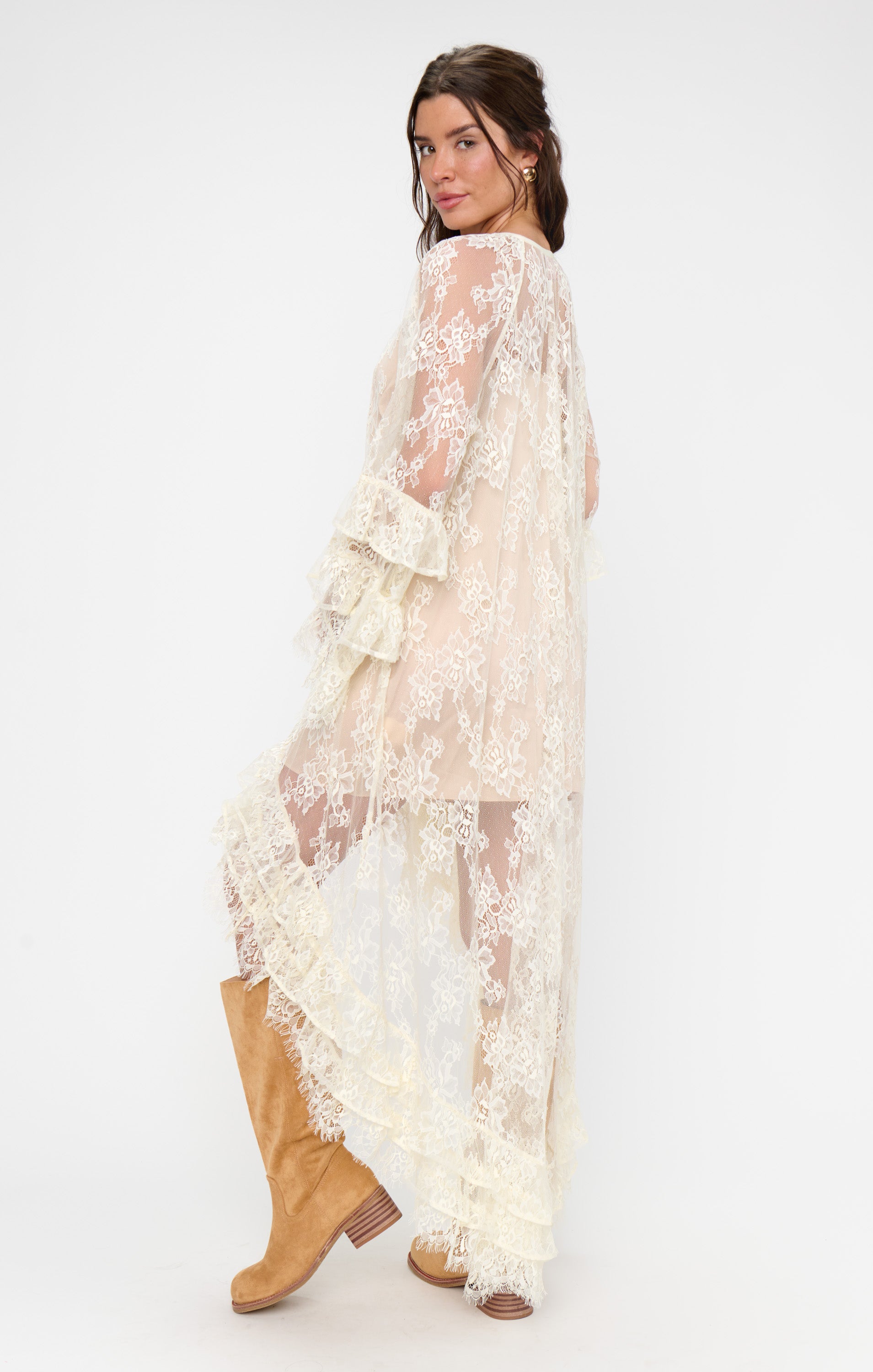 Show Me Your Mumu Joelle Maxi Dress Dainty White Lace
