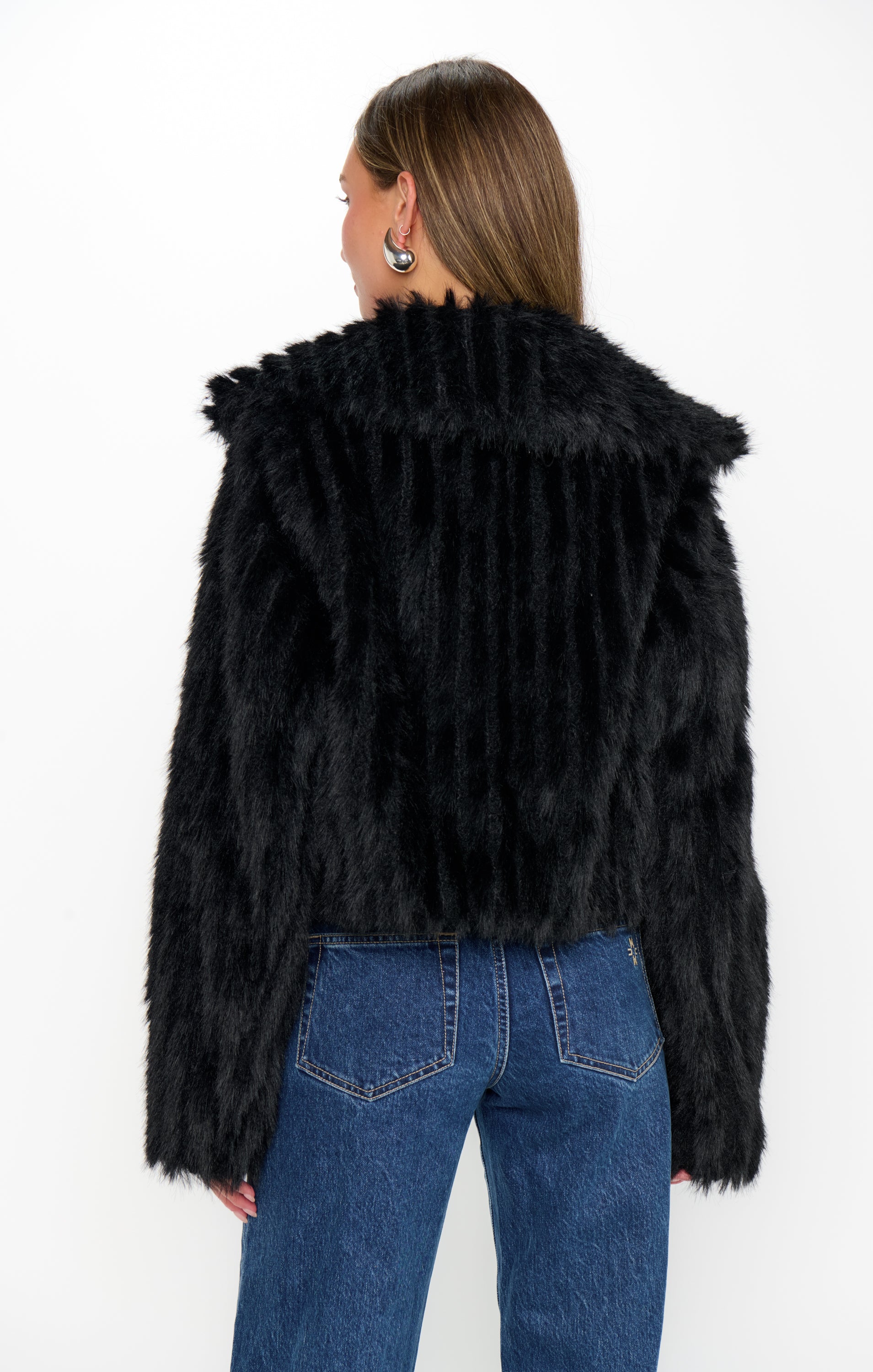 Show Me Your Mumu Salt Lake City Cropped Jacket Black Faux Fur*SEPTEMBER PRE-ORDER*