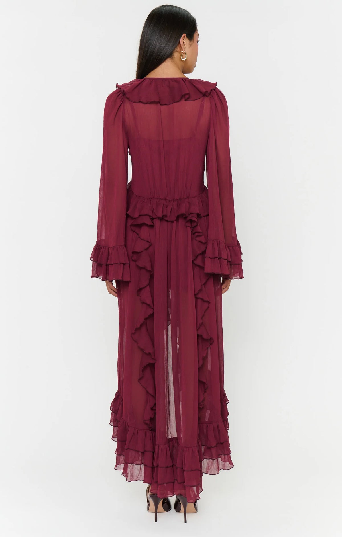 Show Me Your Mumu Shiloh Maxi Dress Burgundy