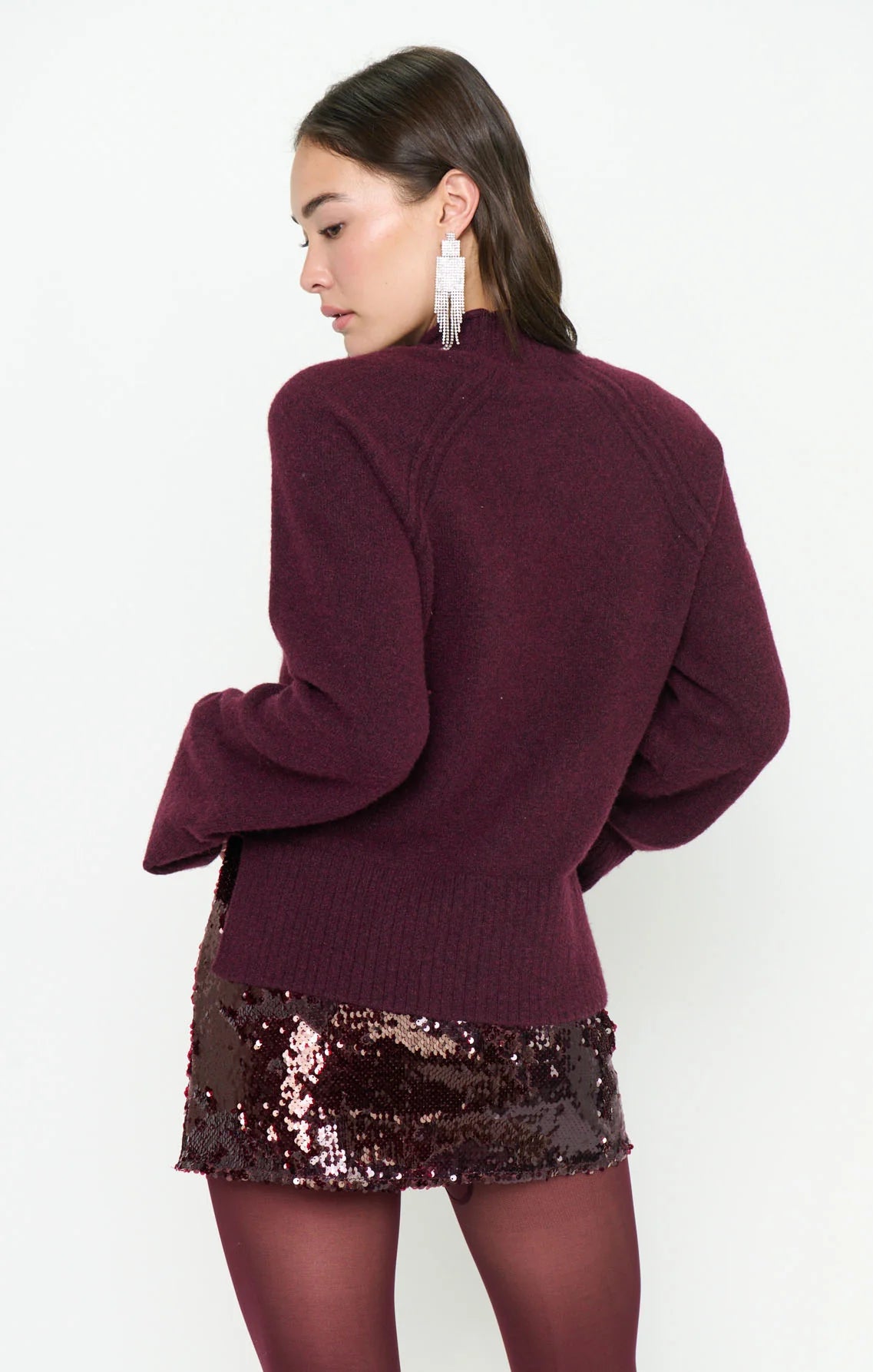 Show Me Your Mumu Emerson Sweater Merlot Knit