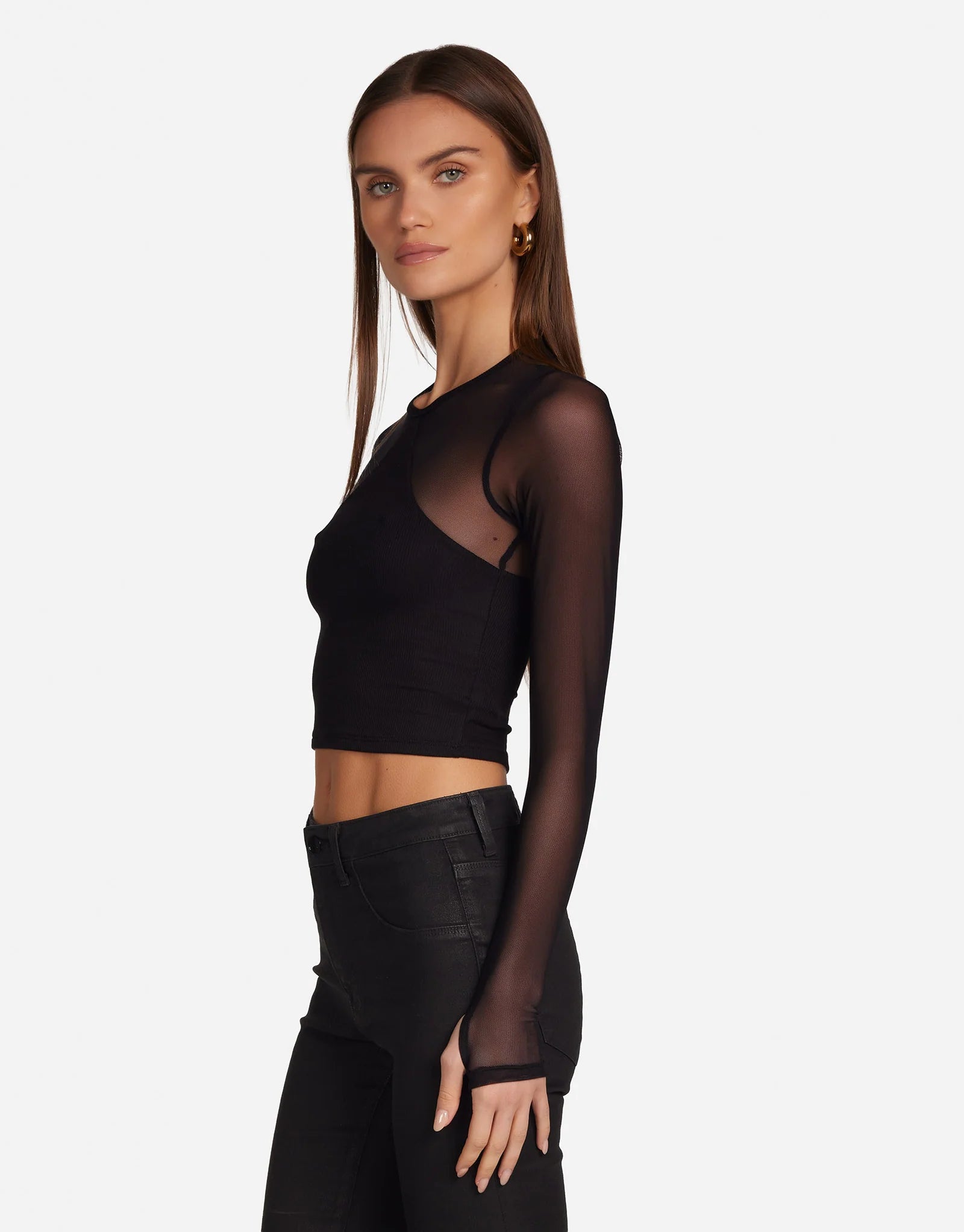 Michael Lauren Mercutio Mesh Top