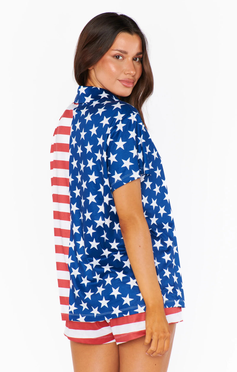 Show Me Your Mumu Sunday Morning PJ Set American Flag