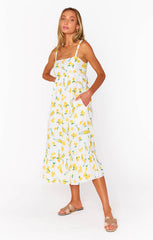 Show Me Your Mumu Summer Fling Midi Dress Limoncello Embroidery