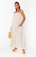 Show Me Your Mumu Around the World Maxi Dress Sand Shells Gauze