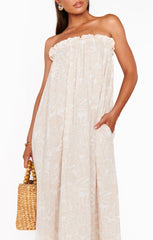 Show Me Your Mumu Around the World Maxi Dress Sand Shells Gauze