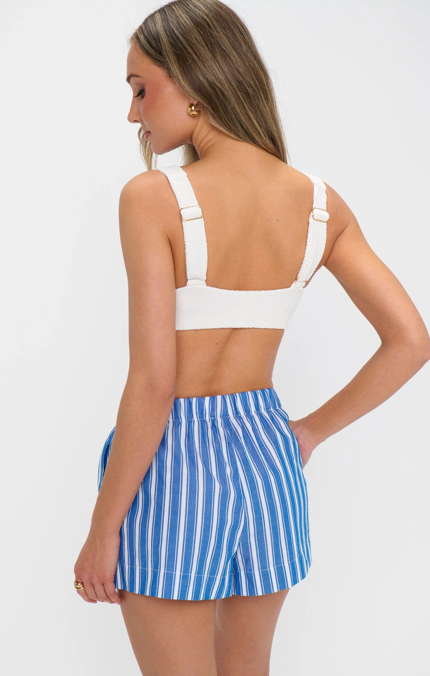 Show Me Your Mumu Max Boxer Shorts Coastal Blue Stripe