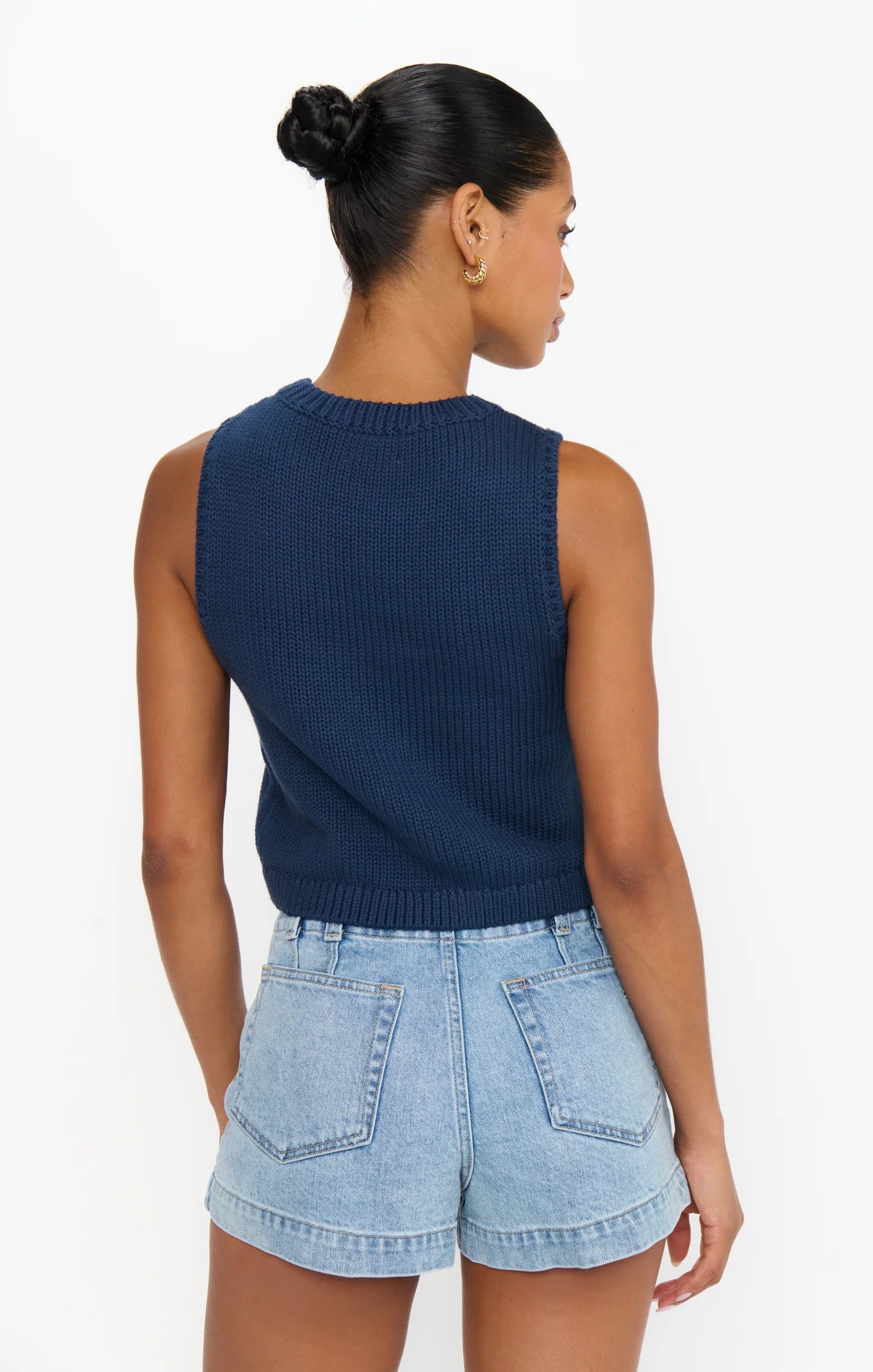 Show Me Your Mumu Milo Tsnk Navy Flag Knit