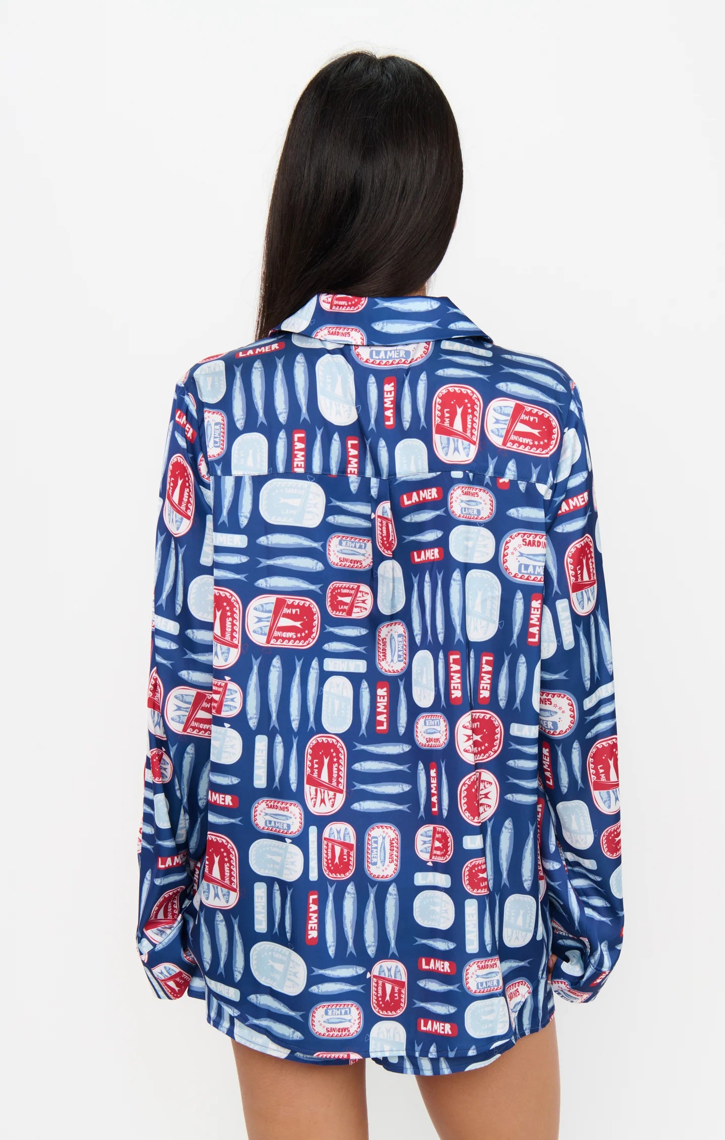 Show Me Your Mumu Beauty Sleep PJ Set Navy Salty Sardines Silky