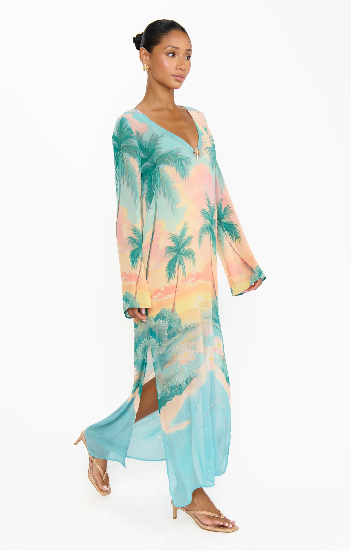 Show Me Your Mumu Staycation Coverup in Sunset Cove Chiffon