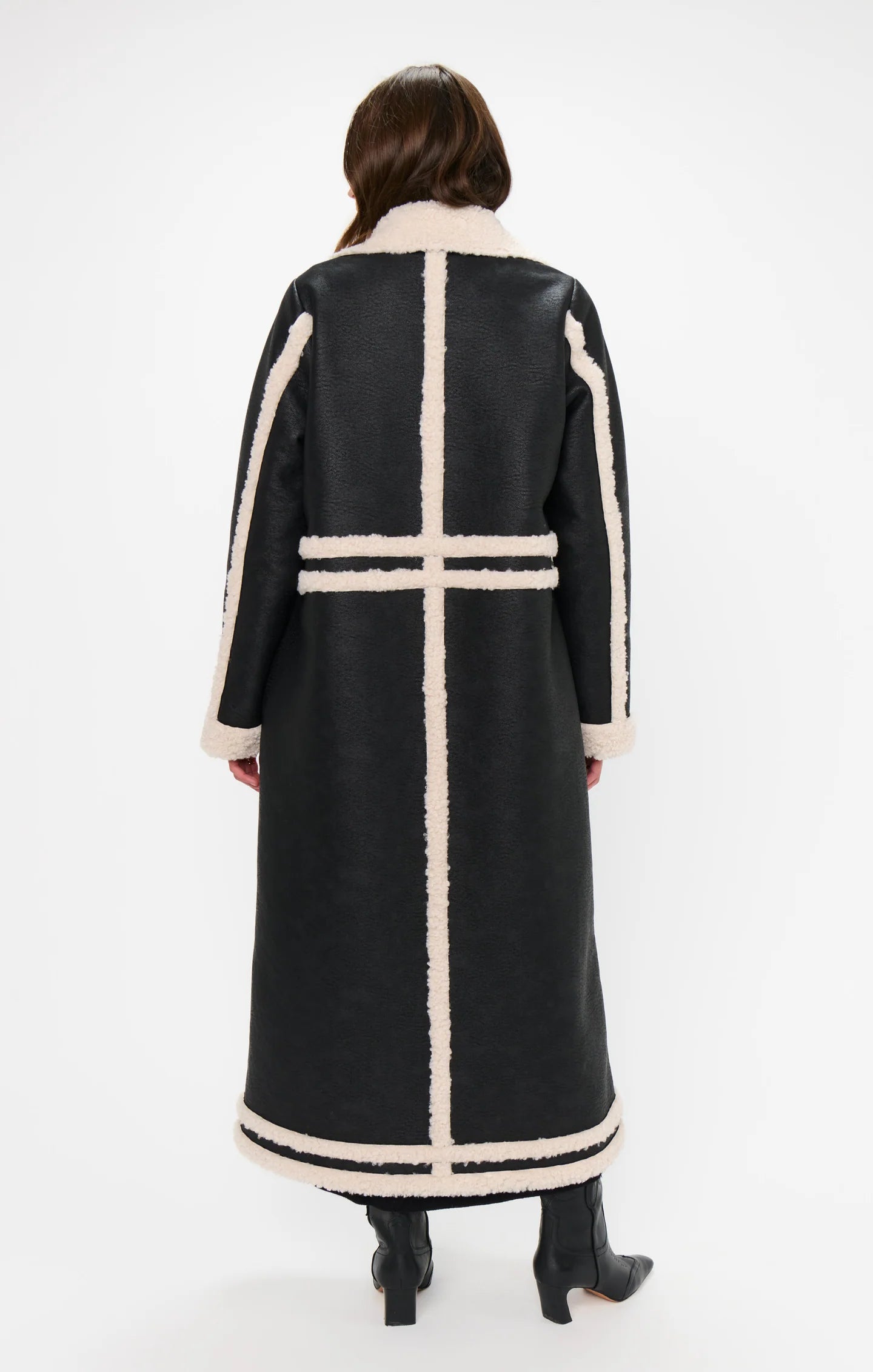 Show Me Your Mumu Swiss Alps Coat Black Faux Leather