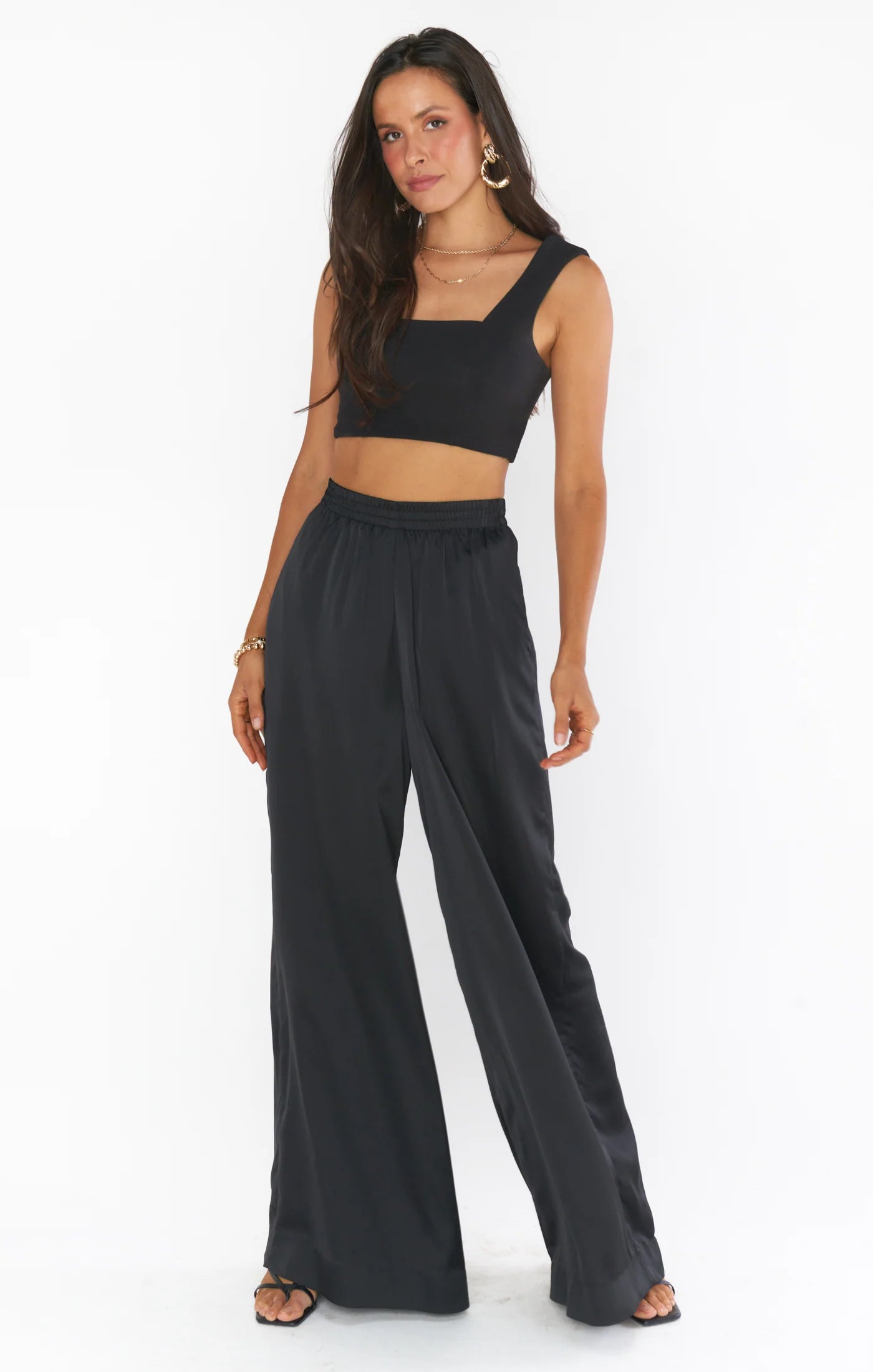 Show Me Your Mumu Ansley Crop Top Black