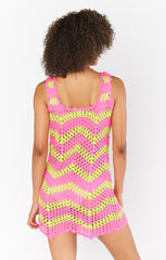 Show Me Your Mumu Tara Mini Dress Watermelon Wave Crochet