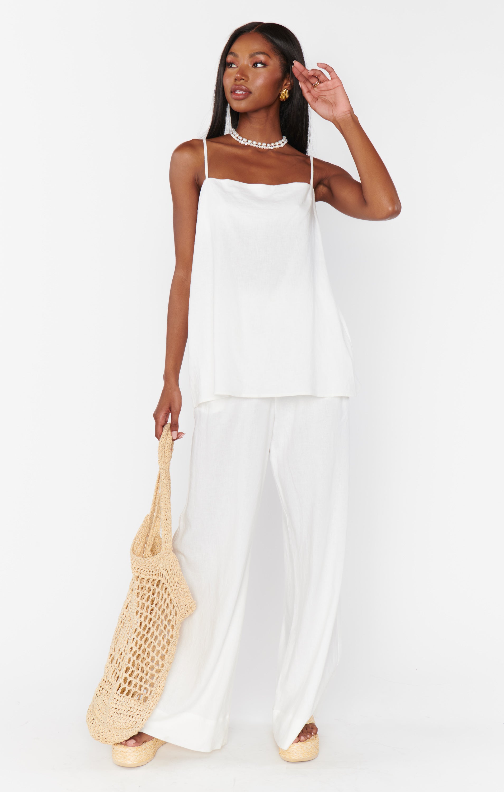 Show Me Your Mumu Abby Top White Linen*March PRE-ORDER*