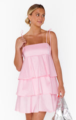 Show Me Your Mumu Meet Cute Mini Dress Light Pink Taffetta