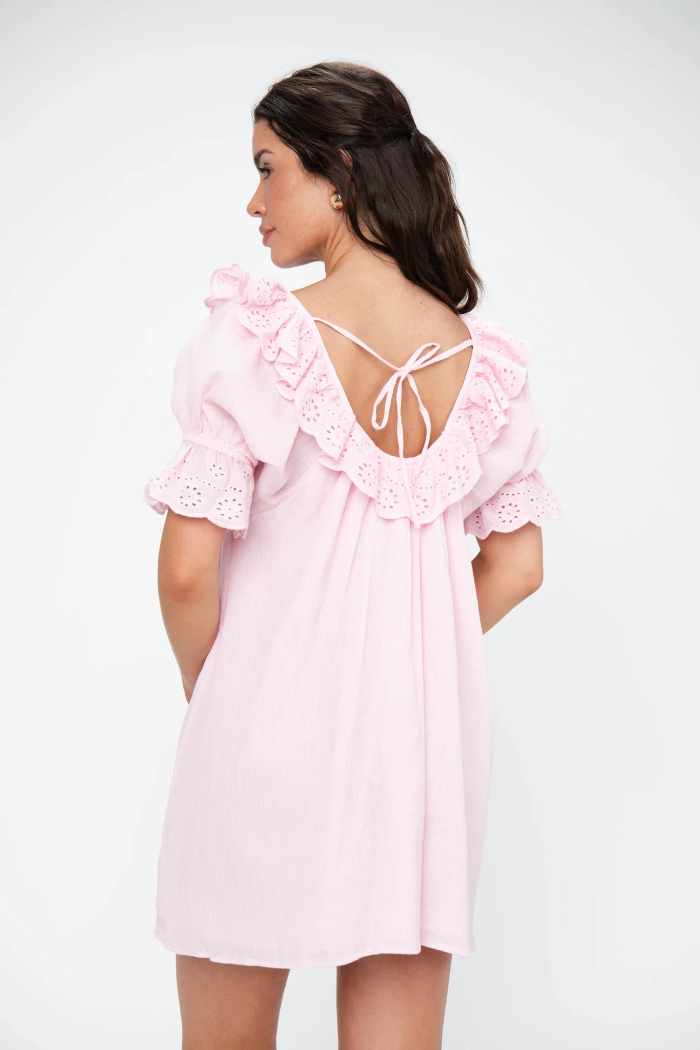 Show Me Your Mumu Toulouse Dress Pink Eyelet