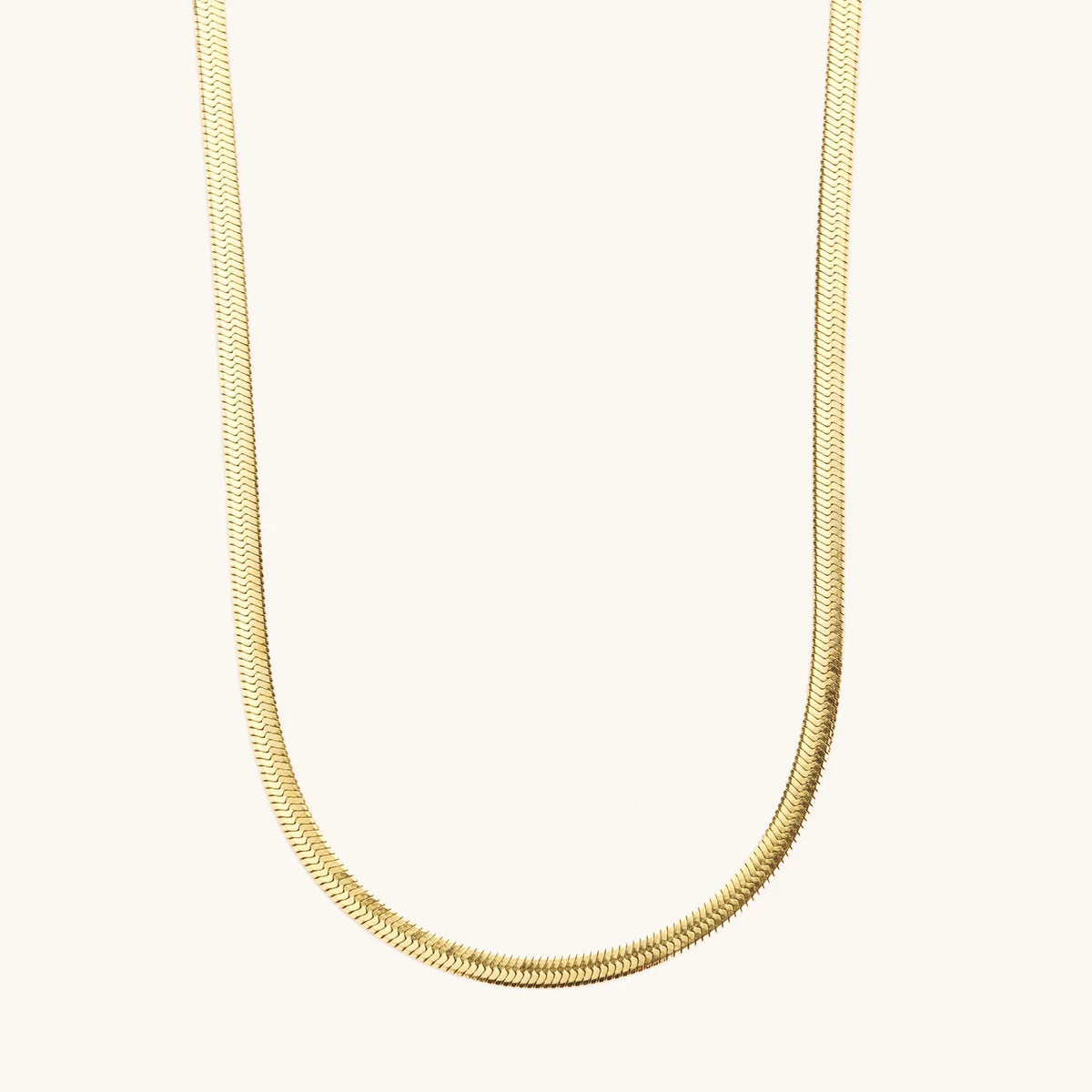Nikki Smith Gold Herringbone Necklace - 3MM
