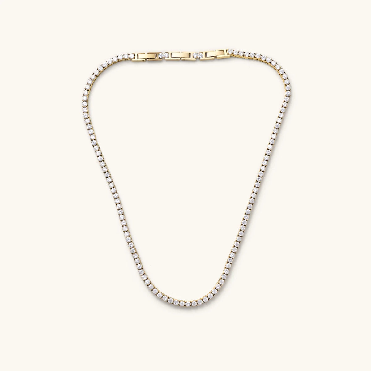 Nikki Smith Gigi Tennis Necklace Gold - 15"