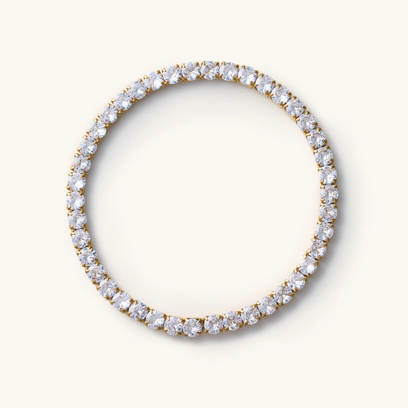 Nikki Smith Elastic Tennis Bracelet- Gold