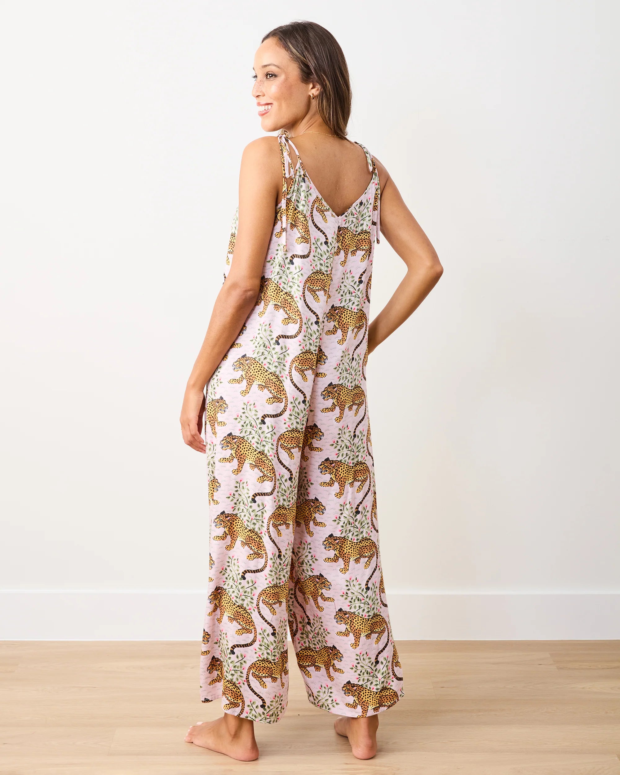 Eco Satin Jaipur Jumpsuit in Bagheera
