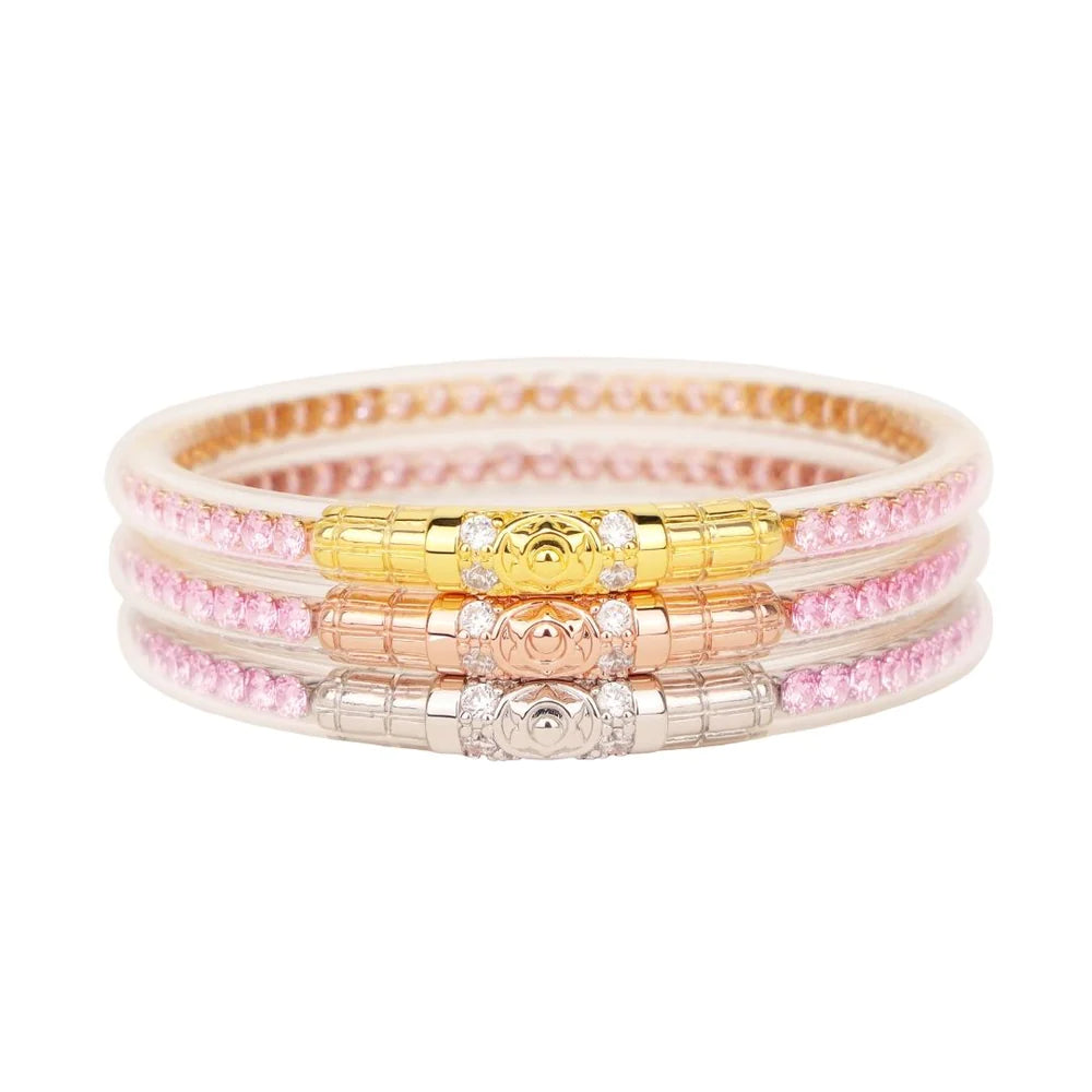 BuDhaGirl Three Queens All Weather Bangles Petal Pink