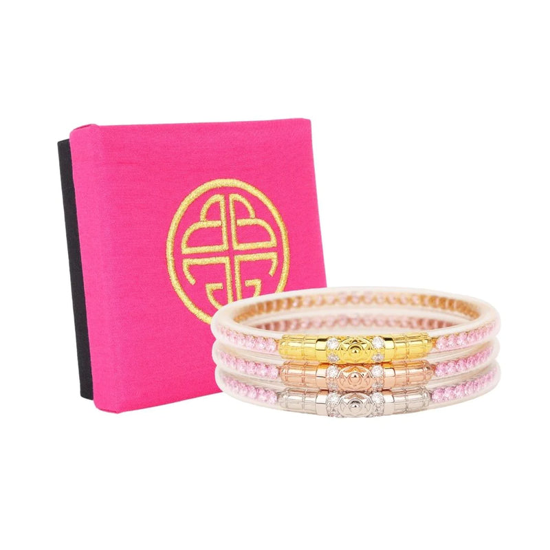 BuDhaGirl Three Queens All Weather Bangles Petal Pink