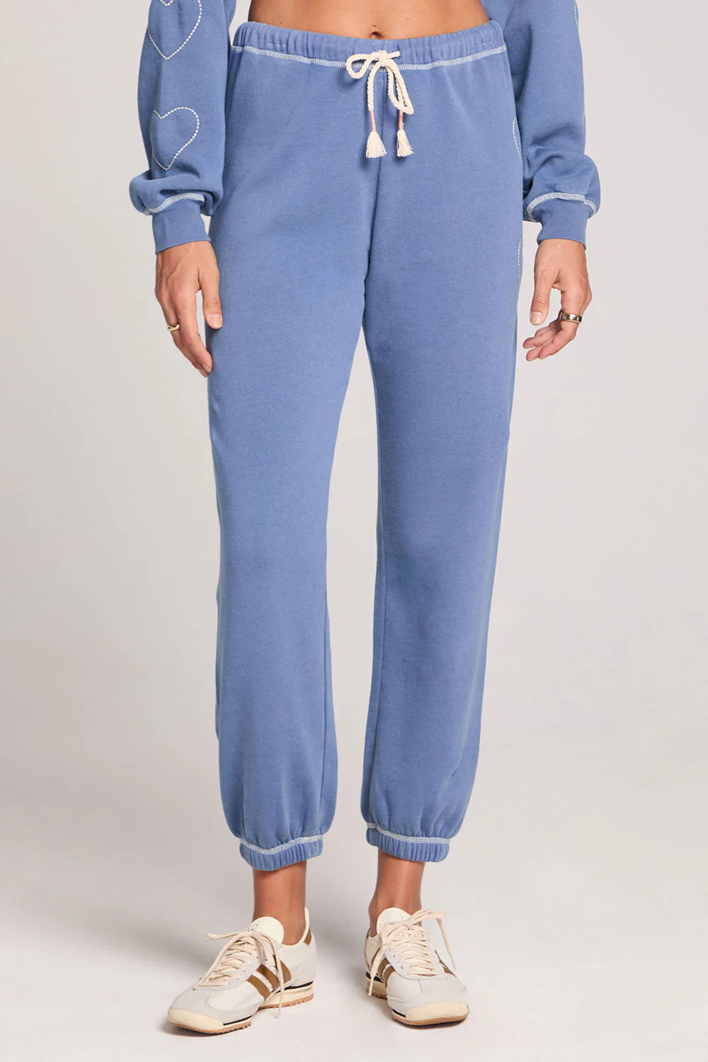 Saltwater Luxe Stanley Relaxed Cotton Joggers Cloud Blue