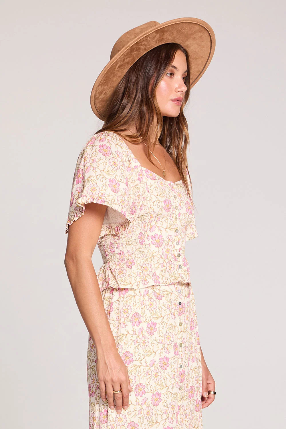 Saltwater Luxe Remis Botanical Top Ivory