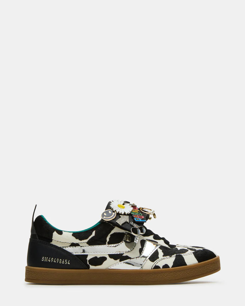 Steve Madden Wyatt Embellished Cow Print Sneakers