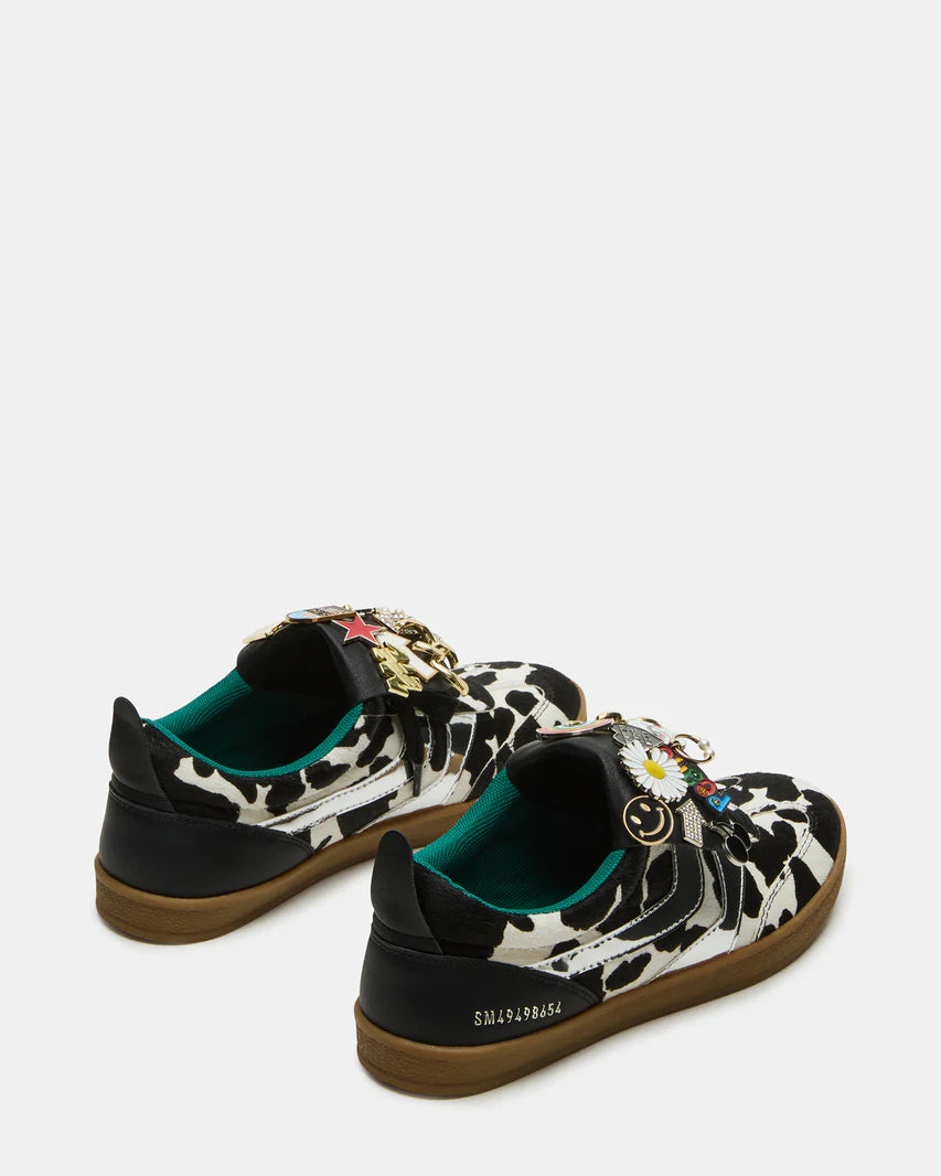Steve Madden Wyatt Embellished Cow Print Sneakers