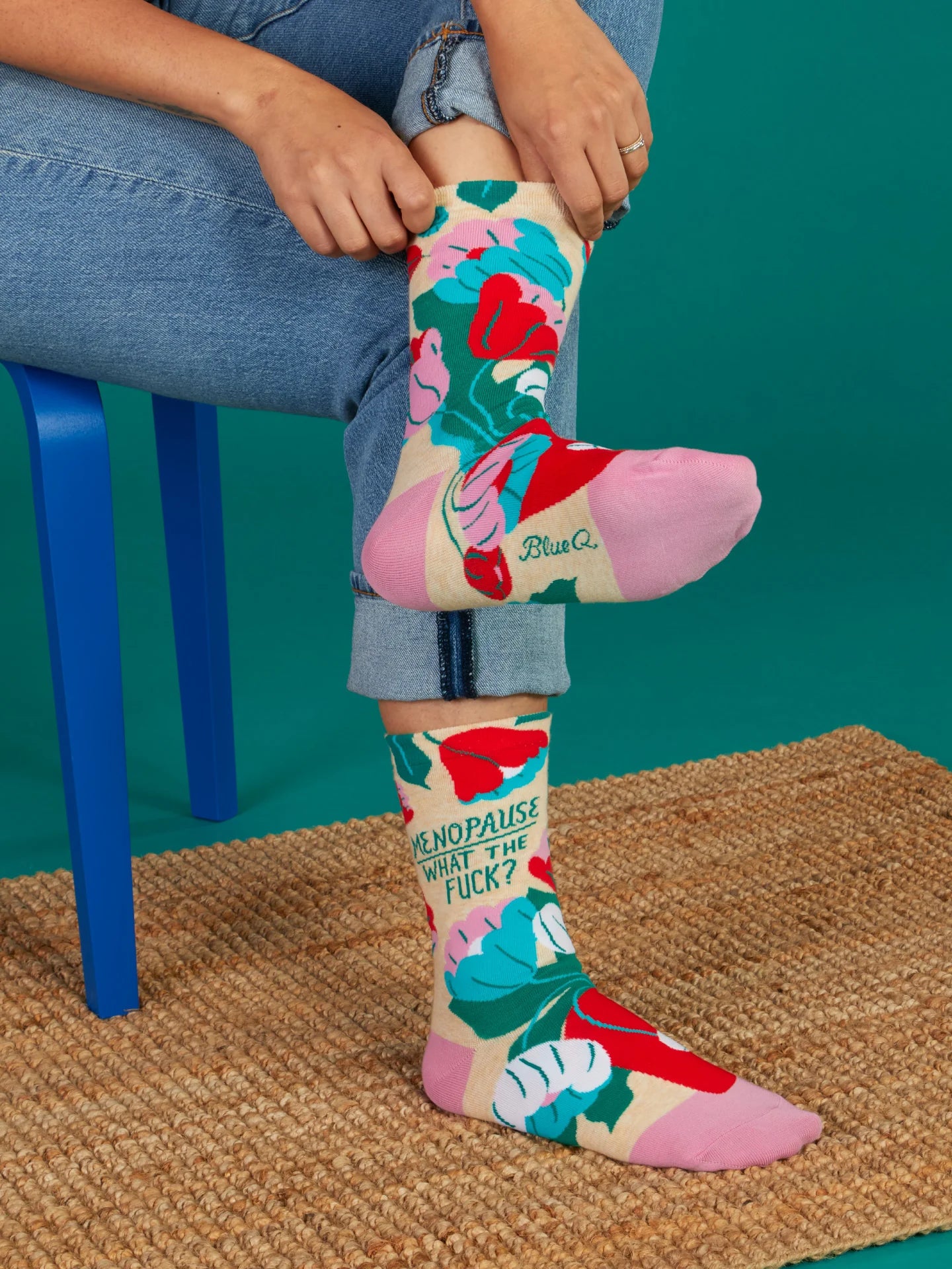 Blue Q Menopause. WTF? Crew Socks