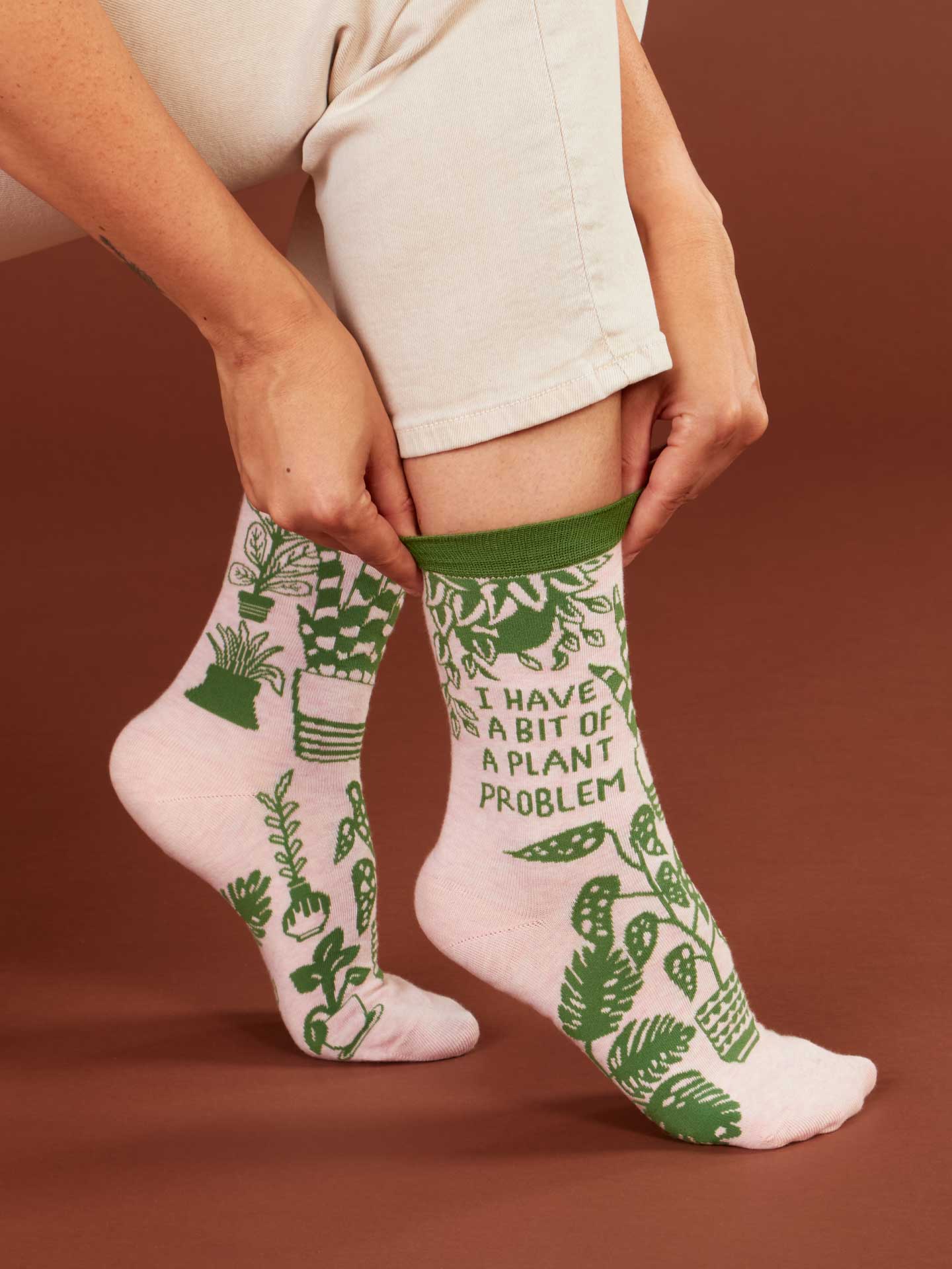Blue Q I Have a Bit of a Plant Problem Socks
