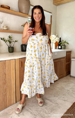 Show Me Your Mumu Summer Fling Midi Dress Limoncello Embroidery