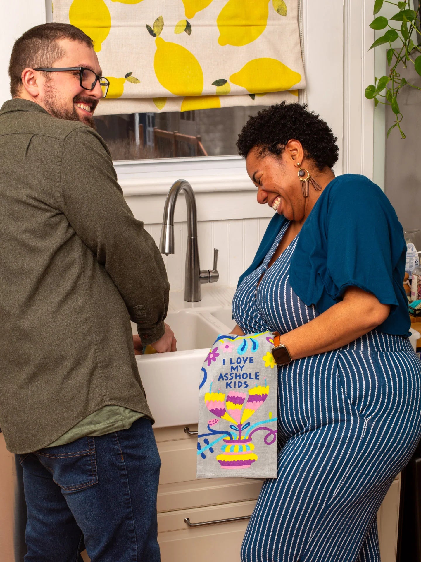 Blue Q I love My Asshole Kids Dish Towel