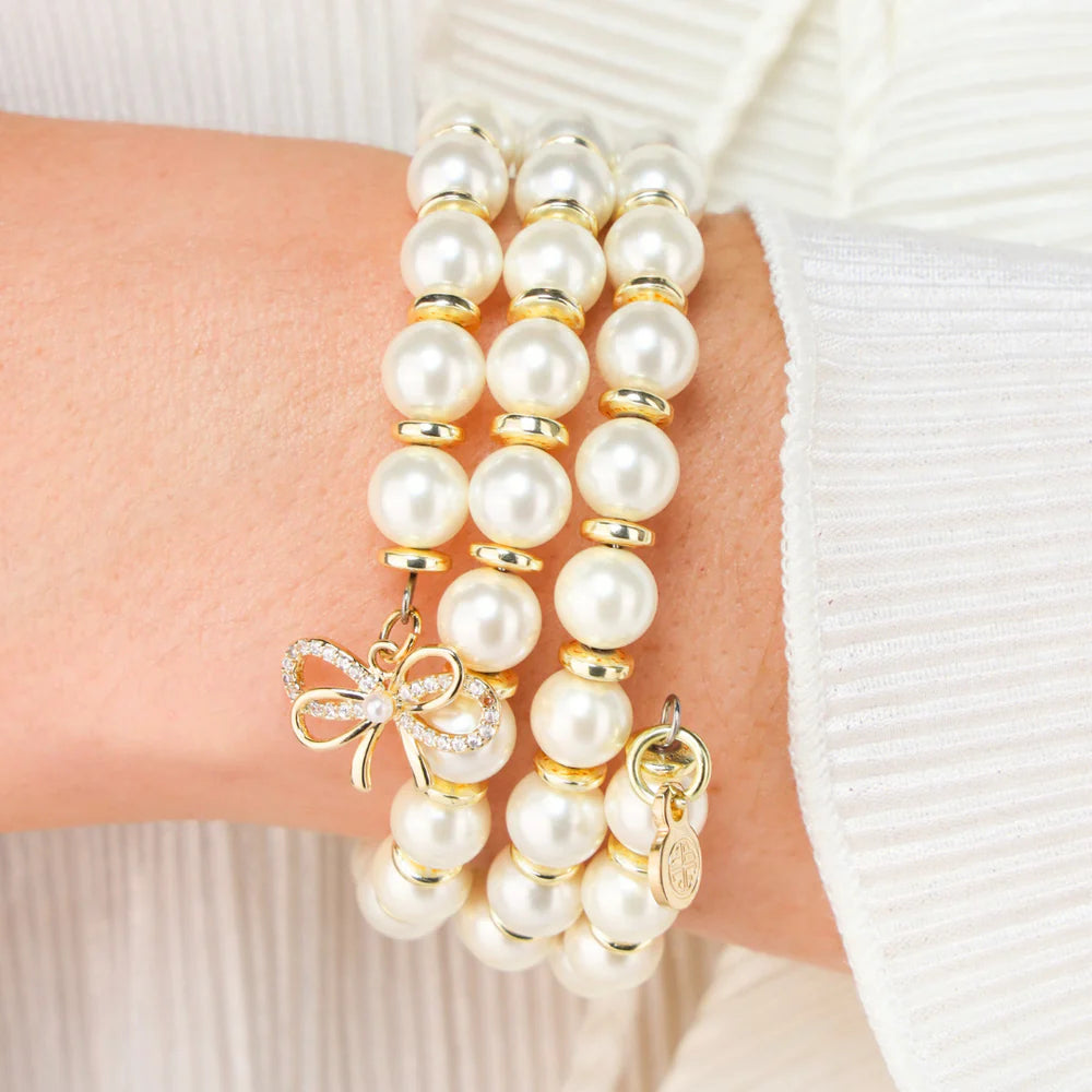 BuDhaGirl White Pearl Wrap Bracelets