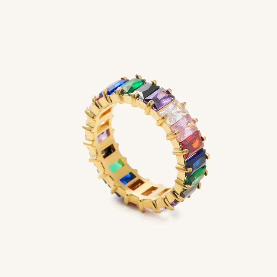 Nikki Smith Gold Rainbow Waterproof Ring