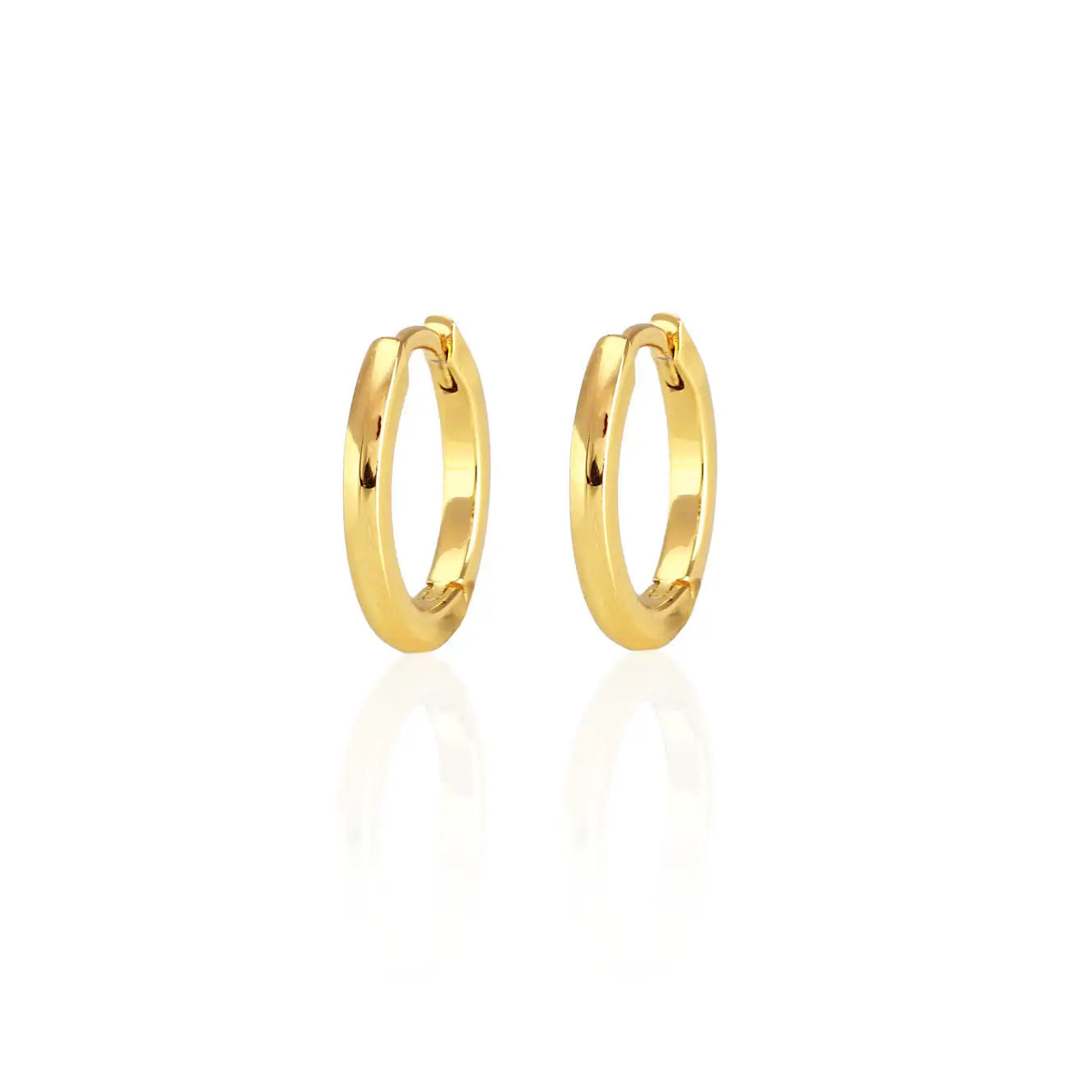 Kris Nations 12mm Hinged Huggie Hoop Earrings Gold/Silver