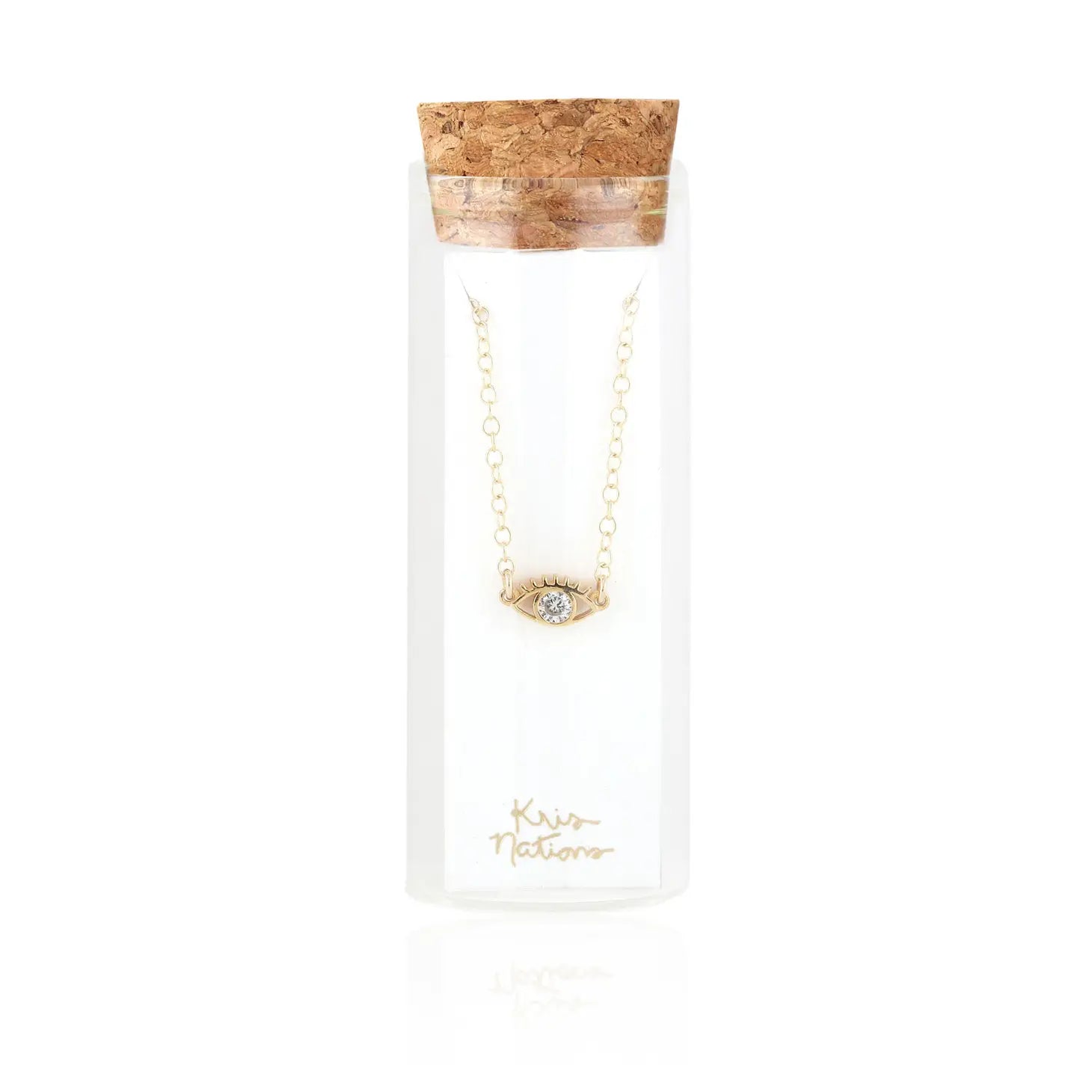 Kris Nations Eye Crystal Charm Necklace