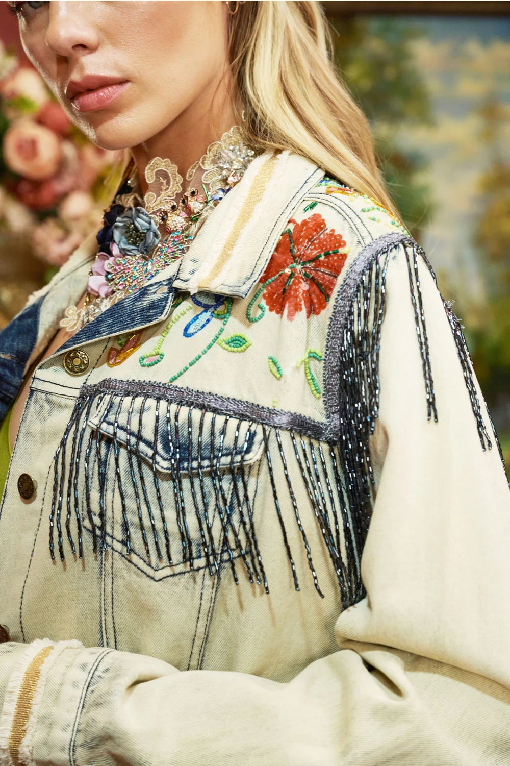 Aratta Country Queen Embellished Denim Jacket