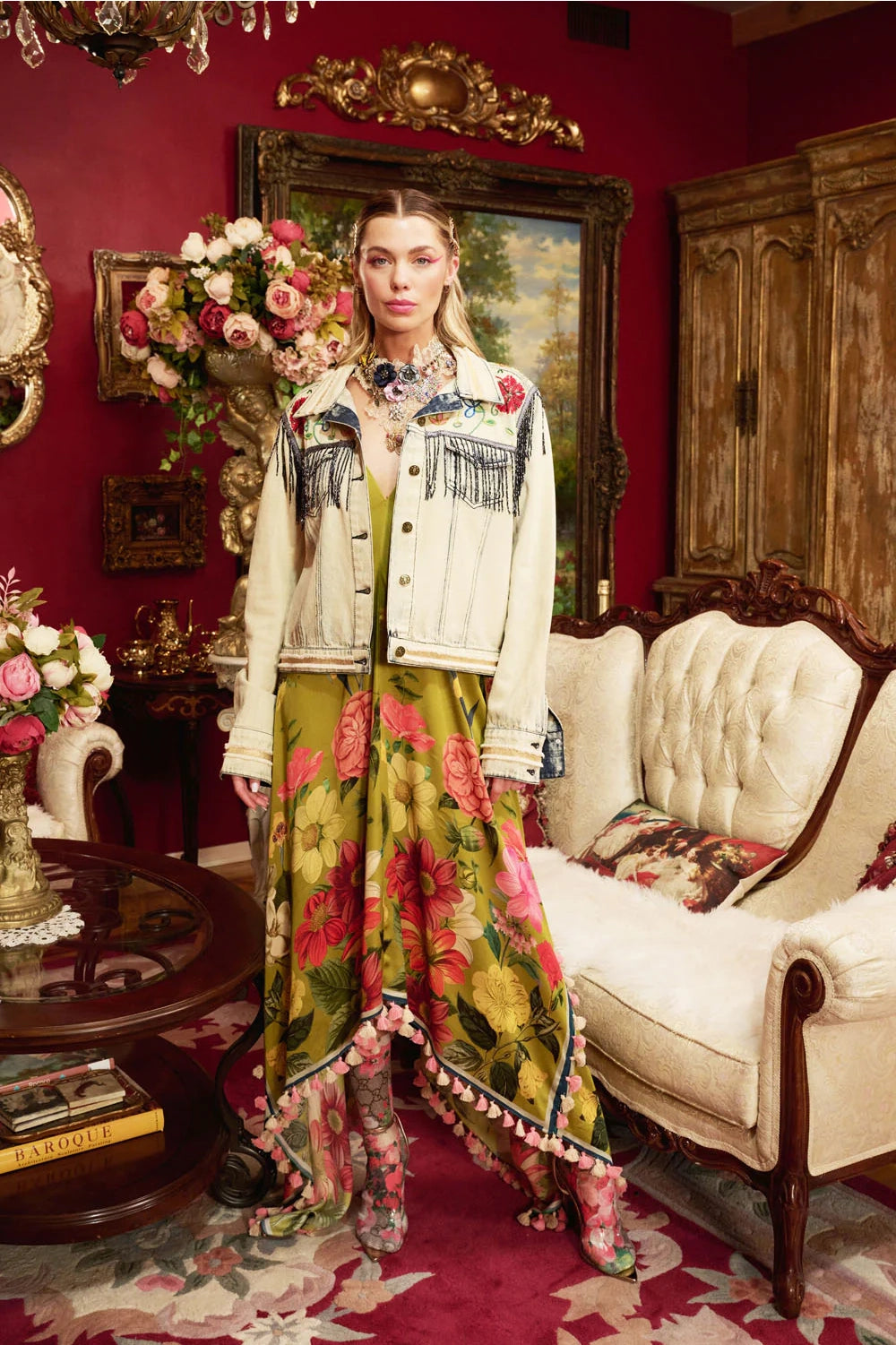 Aratta Country Queen Embellished Denim Jacket