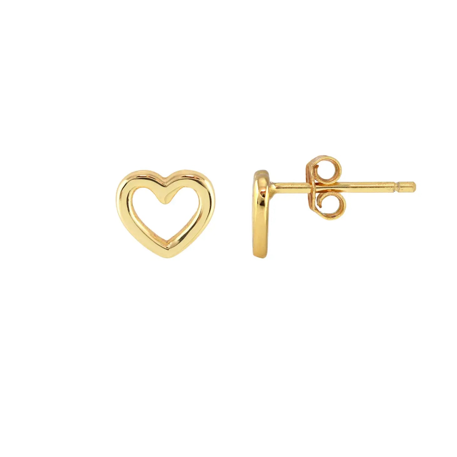 Kris Nations Heart Outline Stud Earrings