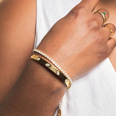 Nikki Smith Corinne Gold Bangle Bracelet