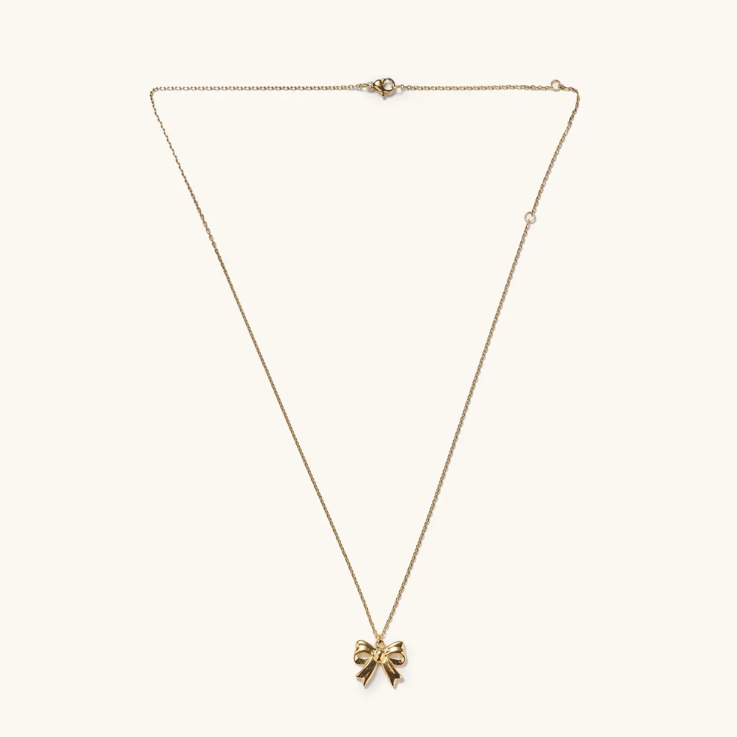 Nikki Smith Bow Necklace Gold Waterproof