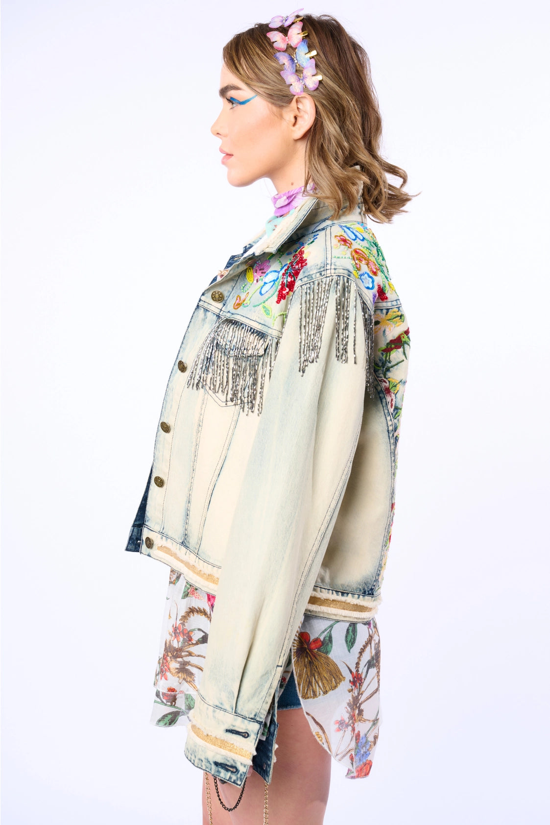 Aratta Country Queen Embellished Denim Jacket